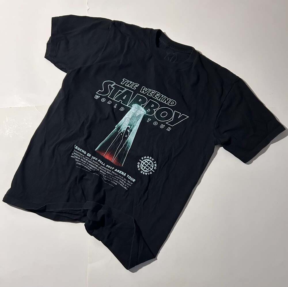 The Weeknd Starboy World Tour Phase Two 2017 Legend of the Fall Concert T-Shirt